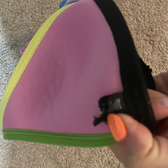 PINk black multicolored straps bikini top size Small - Picture 5 of 7